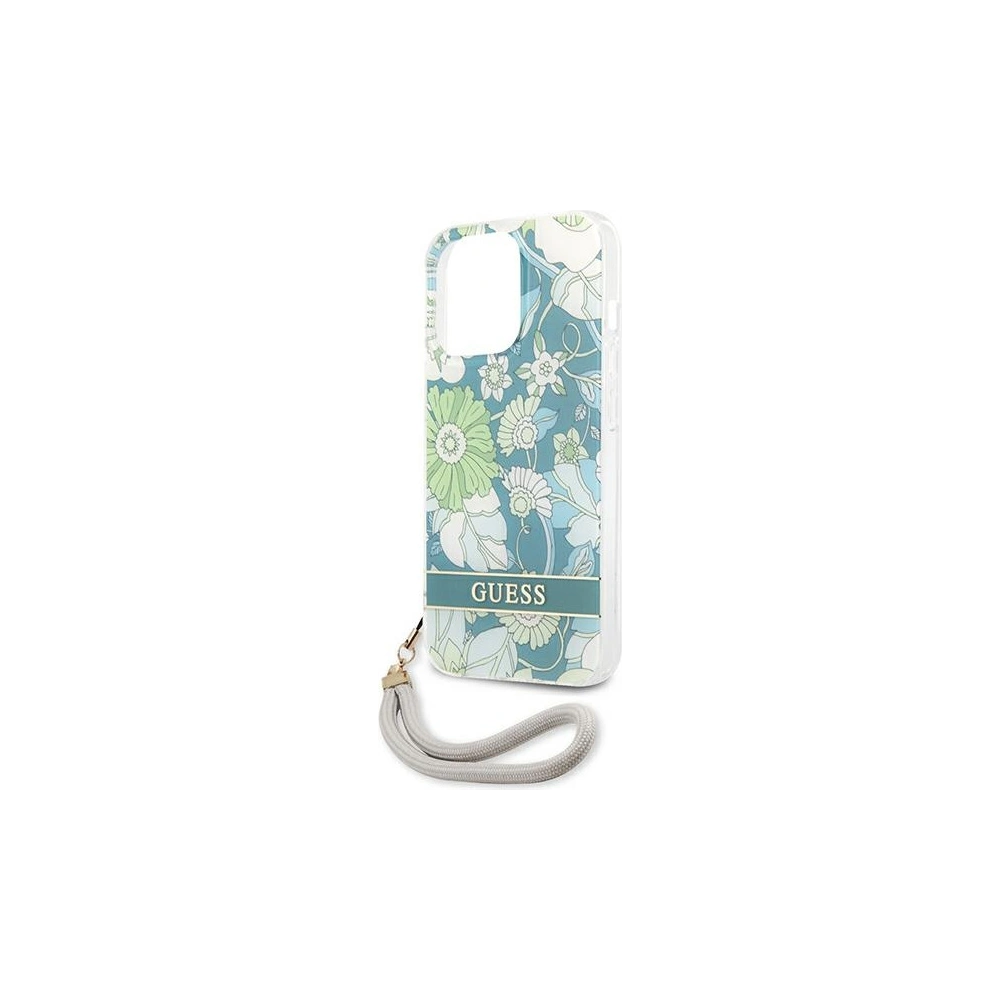 Hurtownia GSM - Etui Guess GUHCP13XHFLSN Apple iPhone 13 Pro Max zelený/green hardcase Flower Strap - GUE1781GRN - {ean13} - Hurt