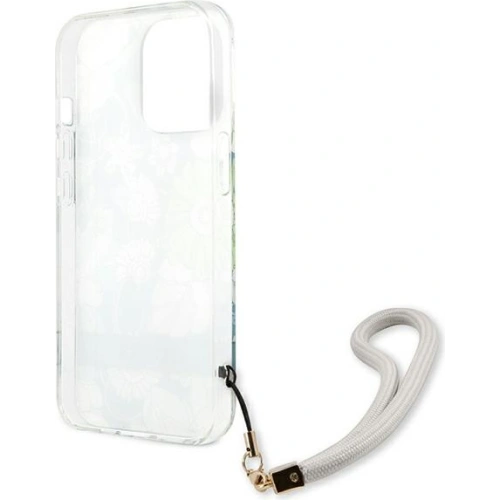 Etui Guess GUHCP13XHFLSN Apple iPhone 13 Pro Max zielony/green hardcase Flower Strap