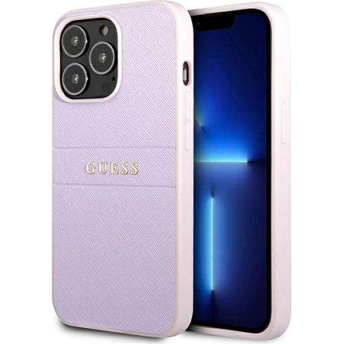 Etui Guess GUHCP13XPSASBPU Apple iPhone 13 Pro Max fioletowy/purple hardcase Saffiano Stripe