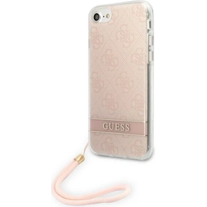 Hurtownia GSM - Etui Guess GUOHCI8H4STP Apple iPhone SE 2022/SE 2020/8/7 różowy/pink hardcase 4G Print Strap - GUE1786PNK - {ean13} - Hurt