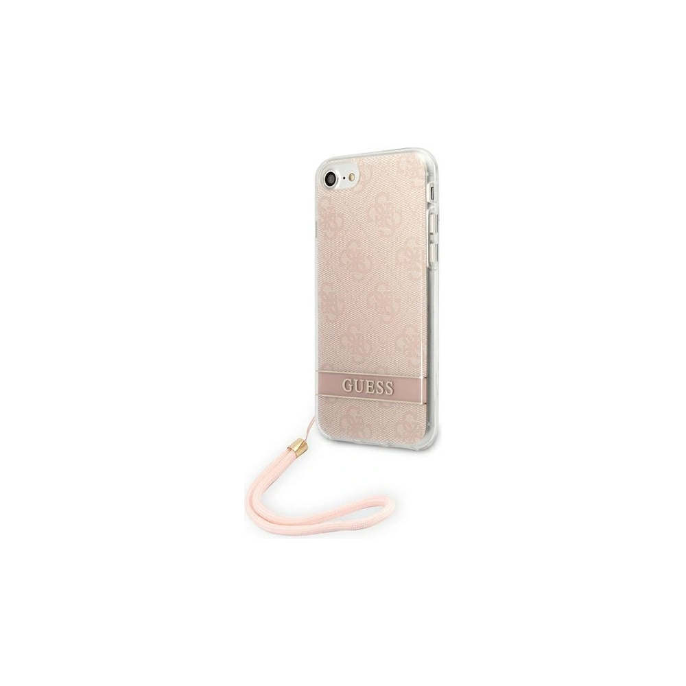 Hurtownia GSM - Etui Guess GUOHCI8H4STP Apple iPhone SE 2022/SE 2020/8/7 růžový/pink hardcase 4G Print Strap - GUE1786PNK - {ean13} - Hurt