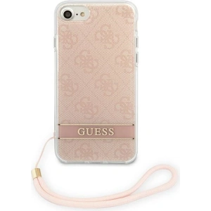 Wholesale Guess GUOHCI8H4STP Apple iPhone SE 2022/SE 2020/8/7 pink hardcase 4G Print Strap - GUE1786PNK - {ean13} - Hurt
