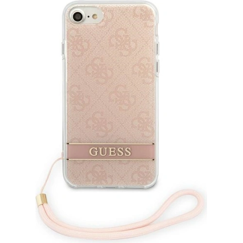 Etui Guess GUOHCI8H4STP Apple iPhone SE 2022/SE 2020/8/7 różowy/pink hardcase 4G Print Strap