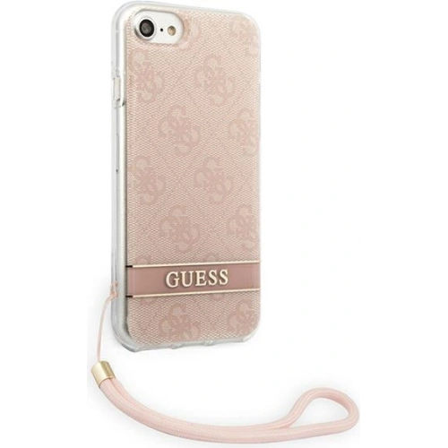 Etui Guess GUOHCI8H4STP Apple iPhone SE 2022/SE 2020/8/7 różowy/pink hardcase 4G Print Strap