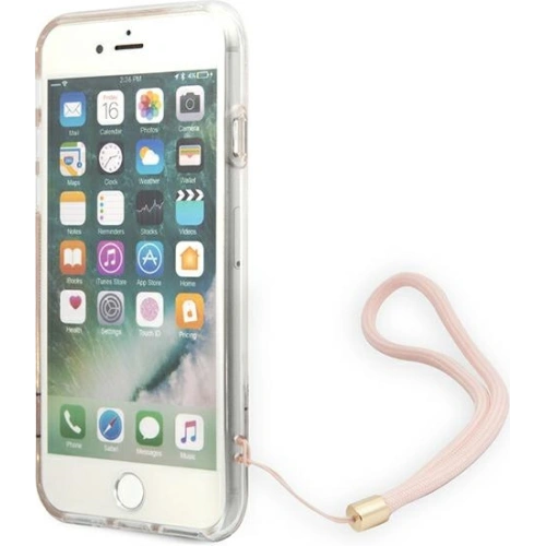 Etui Guess GUOHCI8H4STP Apple iPhone SE 2022/SE 2020/8/7 różowy/pink hardcase 4G Print Strap