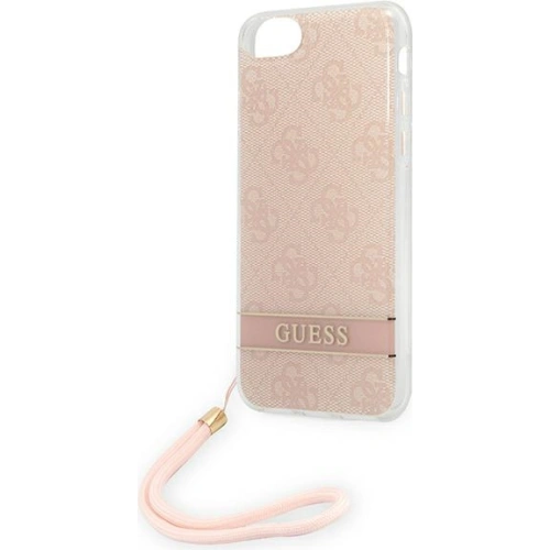 Etui Guess GUOHCI8H4STP Apple iPhone SE 2022/SE 2020/8/7 różowy/pink hardcase 4G Print Strap