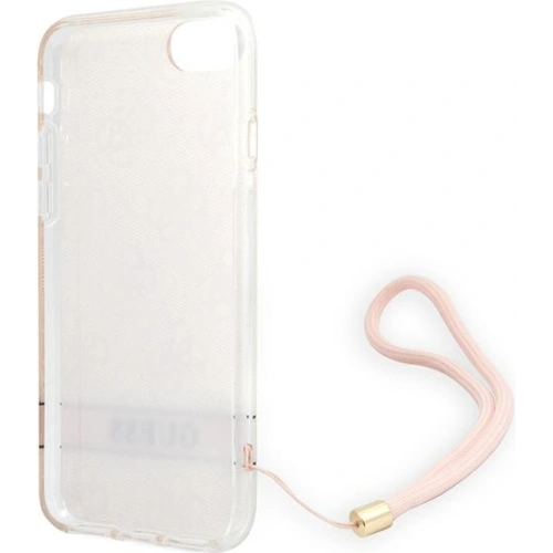 Etui Guess GUOHCI8H4STP Apple iPhone SE 2022/SE 2020/8/7 różowy/pink hardcase 4G Print Strap