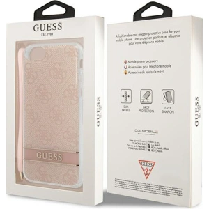 Hurtownia GSM - Etui Guess GUOHCI8H4STP Apple iPhone SE 2022/SE 2020/8/7 różowy/pink hardcase 4G Print Strap - GUE1786PNK - {ean13} - Hurt