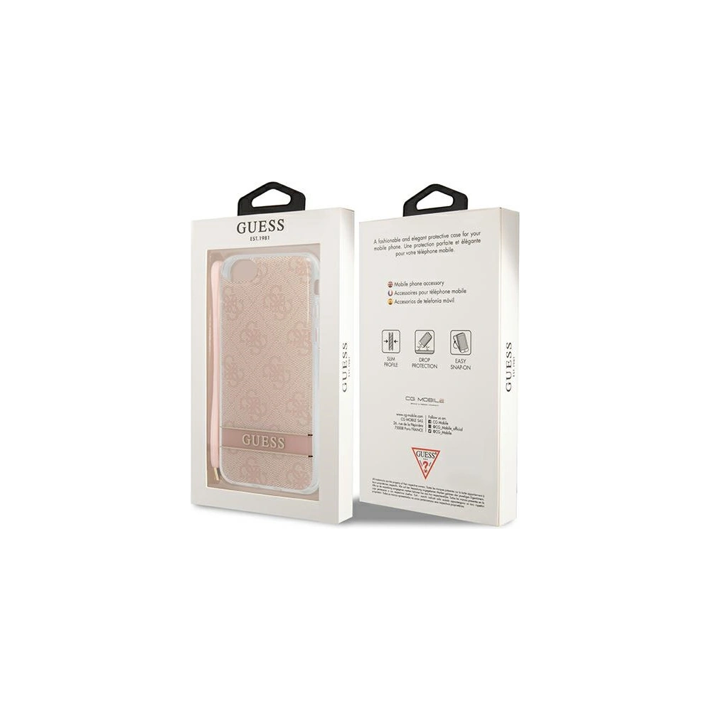 Hurtownia GSM - Etui Guess GUOHCI8H4STP Apple iPhone SE 2022/SE 2020/8/7 růžový/pink hardcase 4G Print Strap - GUE1786PNK - {ean13} - Hurt