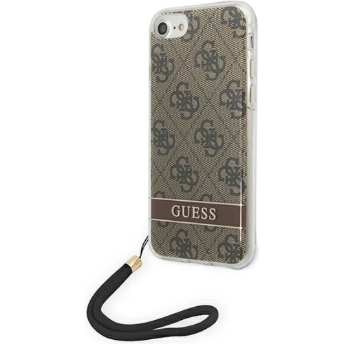 Etui Guess GUOHCI8H4STW Apple iPhone SE 2022/SE 2020/8/7 brązowy/brown hardcase 4G Print Strap