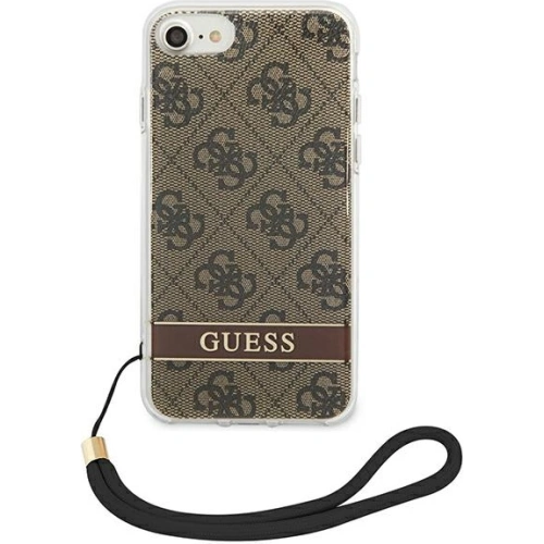 Etui Guess GUOHCI8H4STW Apple iPhone SE 2022/SE 2020/8/7 brązowy/brown hardcase 4G Print Strap