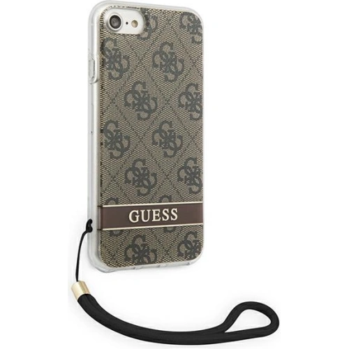 Etui Guess GUOHCI8H4STW Apple iPhone SE 2022/SE 2020/8/7 brązowy/brown hardcase 4G Print Strap
