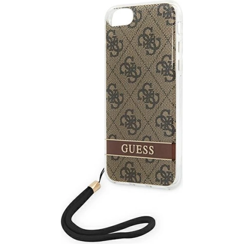 Etui Guess GUOHCI8H4STW Apple iPhone SE 2022/SE 2020/8/7 brązowy/brown hardcase 4G Print Strap