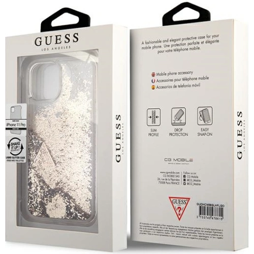 Etui Guess GUOHCN58GLHFLGO Apple iPhone 11 Pro gold/złoty hardcase Glitter Charms