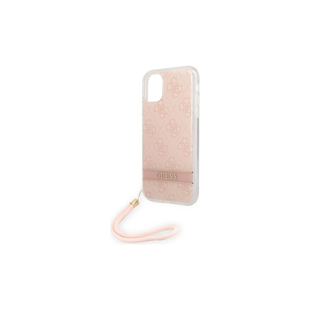 Hurtownia GSM - Etui Guess GUOHCN61H4STP Apple iPhone 11 różowy/pink hardcase 4G Print Strap - GUE1789PNK - {ean13} - Hurt