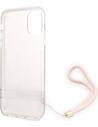 Wholesale Guess GUOHCN61H4STP Apple iPhone 11 pink hardcase 4G Print Strap - GUE1789PNK - {ean13} - Hurt