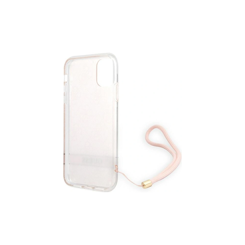Hurtownia GSM - Etui Guess GUOHCN61H4STP Apple iPhone 11 różowy/pink hardcase 4G Print Strap - GUE1789PNK - {ean13} - Hurt