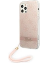 Hurtownia GSM - Etui Guess GUOHCP12MH4STP Apple iPhone 12/12 Pro różowy/pink hardcase 4G Print Strap - GUE1792PNK - {ean13} - Hurt