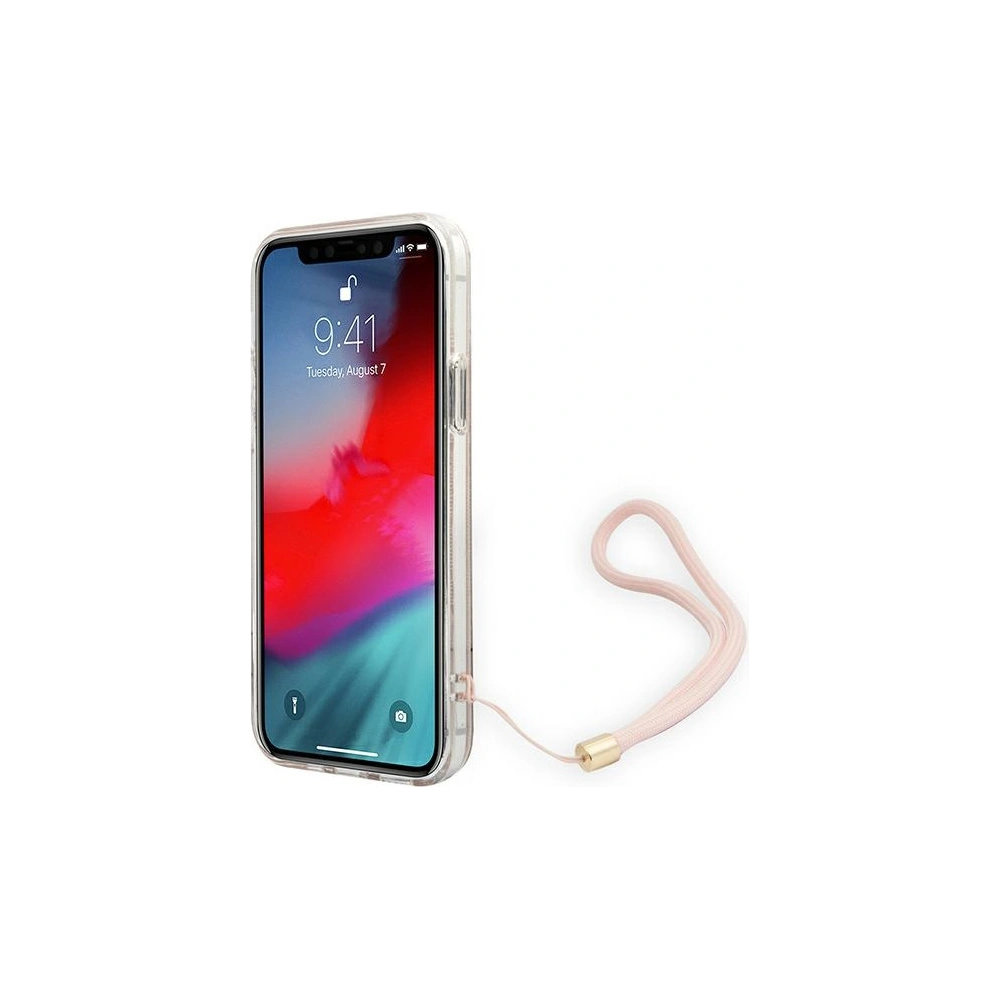 Etui Guess GUOHCP12MH4STP Apple iPhone 12/12 Pro růžový/pink hardcase 4G Print Strap