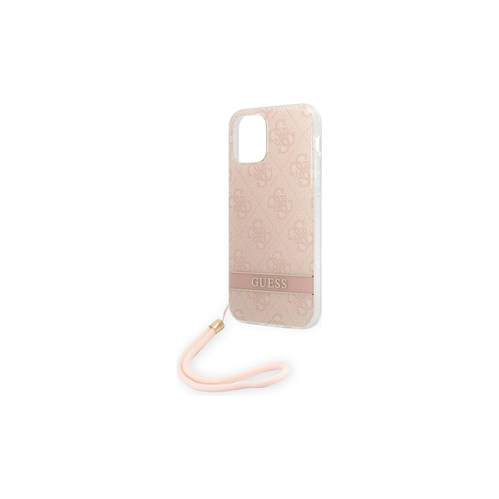 Etui Guess GUOHCP12MH4STP Apple iPhone 12/12 Pro růžový/pink hardcase 4G Print Strap