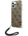 Hurtownia GSM - Case Guess GUOHCP12MH4STW Apple iPhone 12/12 Pro braun/brown hardcase 4G Print Strap - GUE1793BR - {ean13} - Hurt