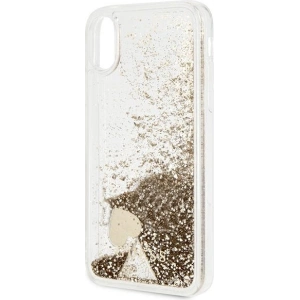 Hurtownia GSM - Etui Guess GUOHCPXGLHFLGO Apple iPhone XS/X gold/złoty hard case Glitter Charms - GUE1794GLD - {ean13} - Hurt