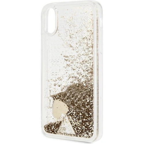 Etui Guess GUOHCPXGLHFLGO Apple iPhone XS/X gold/złoty hard case Glitter Charms