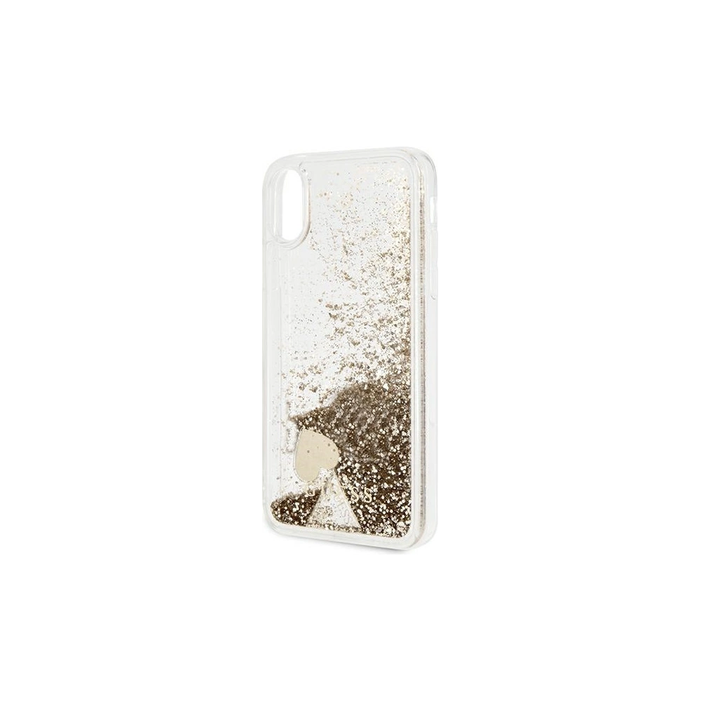 Hurtownia GSM - Etui Guess GUOHCPXGLHFLGO Apple iPhone XS/X zlaté/hard case Glitter Charms - GUE1794GLD - {ean13} - Hurt