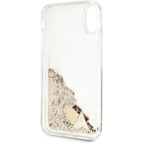 Etui Guess GUOHCPXGLHFLGO Apple iPhone XS/X gold/złoty hard case Glitter Charms