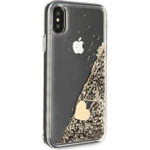 Hurtownia GSM - Etui Guess GUOHCPXGLHFLGO Apple iPhone XS/X gold/złoty hard case Glitter Charms - GUE1794GLD - {ean13} - Hurt