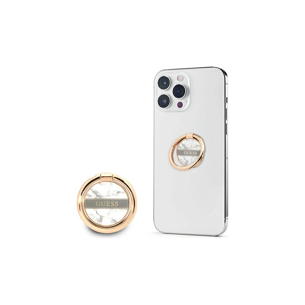 Hurtownia GSM - Uchwyt na palec Guess Ring stand GURSHCHMAG bílý/white Marble - GUE1795WHT - {ean13} - Hurt