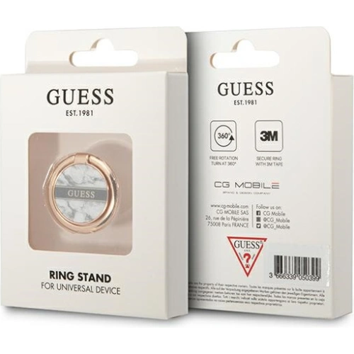 Uchwyt na palec Guess Ring stand GURSHCHMAG biały/white Marble
