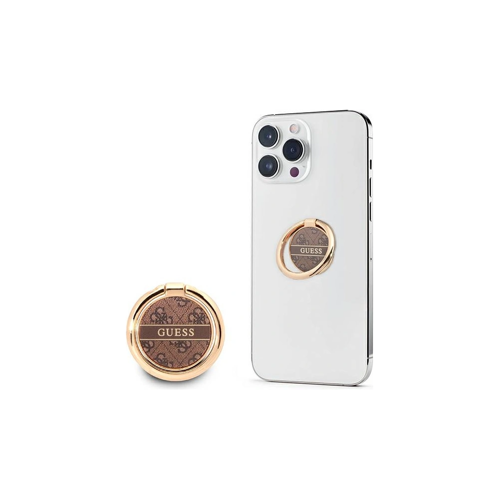 Hurtownia GSM - Uchwyt na palec Guess Ring stand GURSHG4SW hnědý/brown 4G - GUE1801BR - {ean13} - Hurt