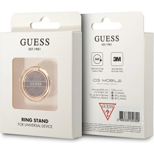 Uchwyt na palec Guess Ring stand GURSHG4SW brązowy/brown 4G