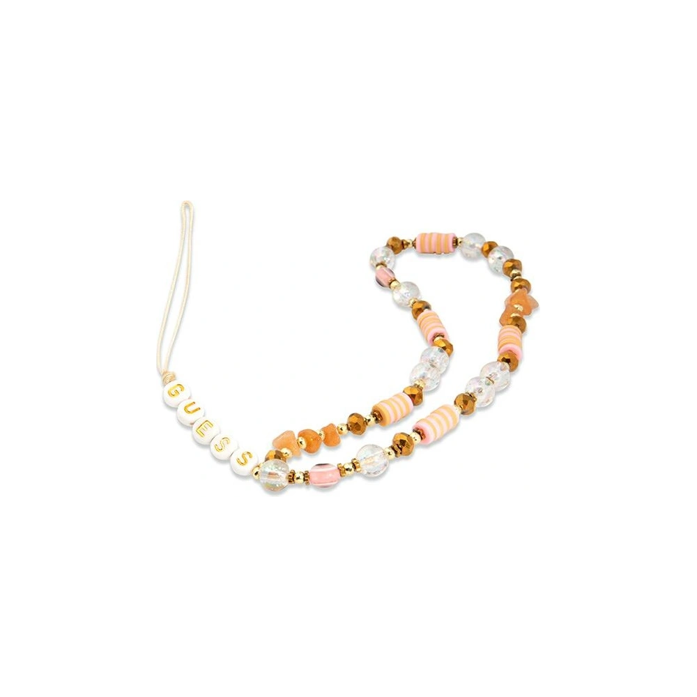 Hurtownia GSM - Závěsný řemínek Guess GUSTBOHP Phone Strap hnědý/brown Perly Bohemia - GUE1804BR - {ean13} - Hurt