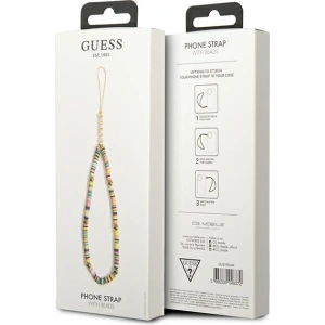 Závěs Guess GUSTPEAM Phone Strap vícebarevný/multicolor Heishi korálky