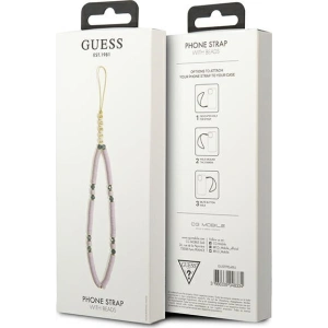 Zawieszka Guess GUSTPEARU Phone Strap lilak/lilac Heishi Beads