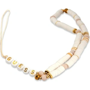 Zawieszka Guess GUSTPEARW Phone Strap biały/white Heishi Beads