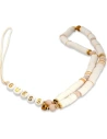Zawieszka Guess GUSTPEARW Phone Strap biały/white Heishi Beads