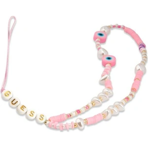 Zawieszka Guess GUSTSHPP Phone Strap rózowy/pink Beads Shell