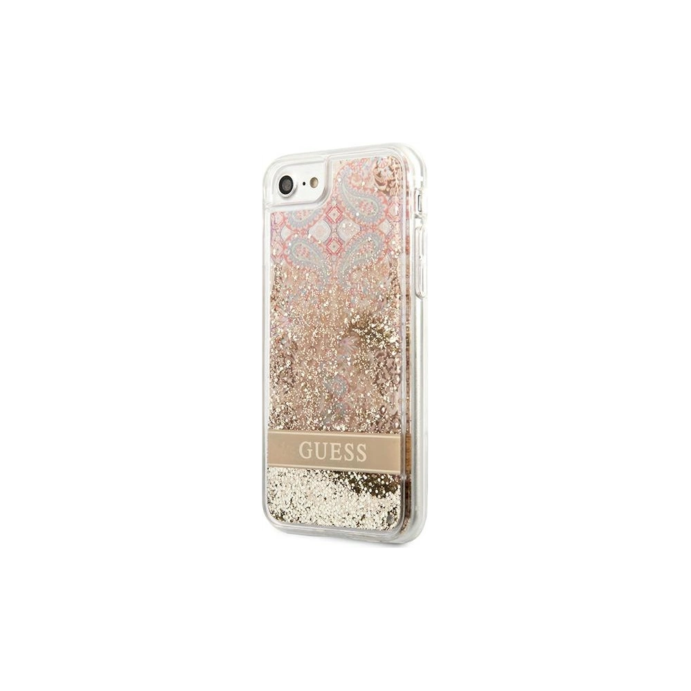 Hurtownia GSM - Etui Guess GUHCI8LFLSD Apple iPhone SE 2022/SE 2020/8/7 zlatý/gold hardcase Paisley Liquid Glitter - GUE1812GLD - {ean13} - Hurt