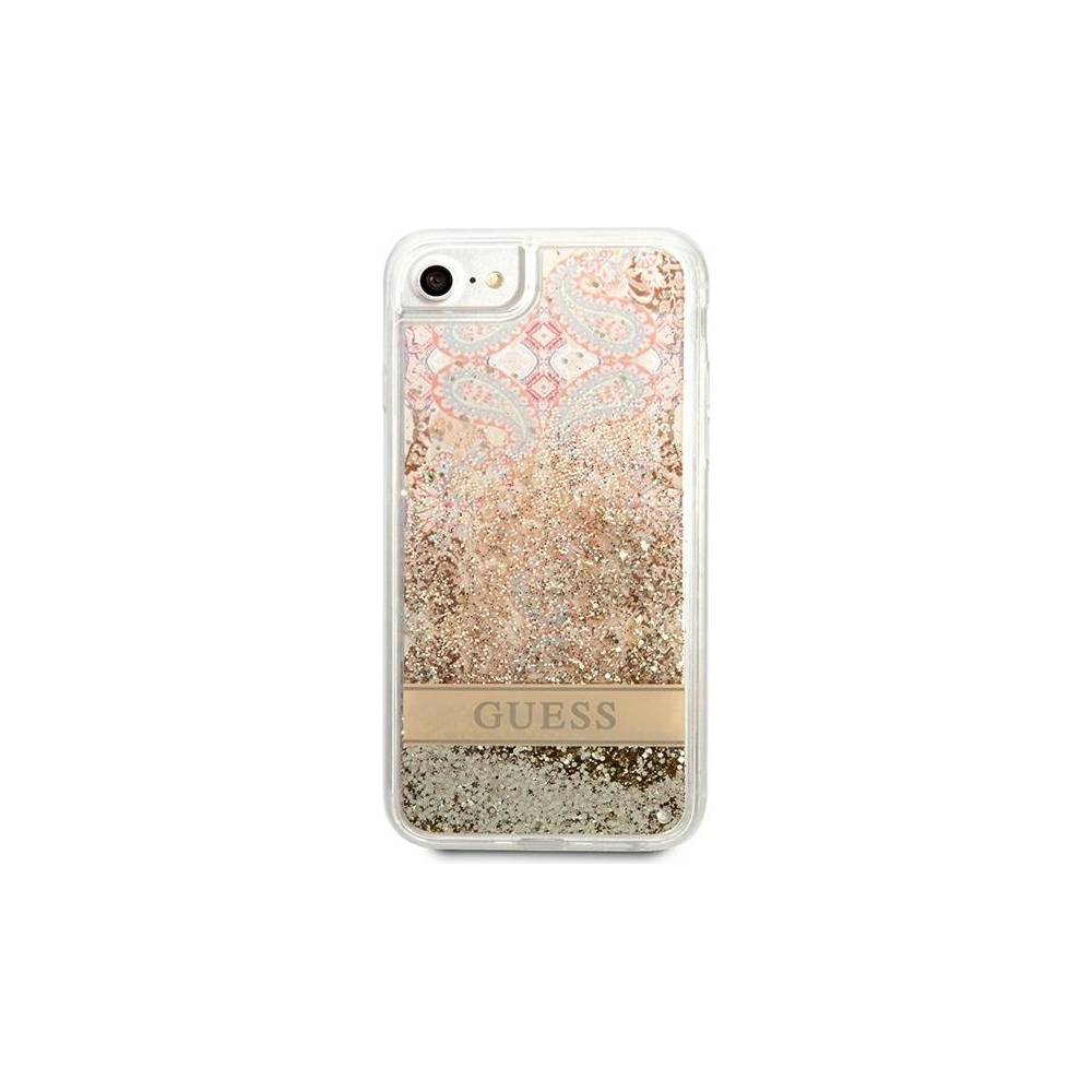 Hurtownia GSM - Etui Guess GUHCI8LFLSD Apple iPhone SE 2022/SE 2020/8/7 zlatý/gold hardcase Paisley Liquid Glitter - GUE1812GLD - {ean13} - Hurt