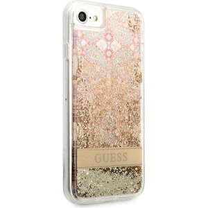 Hurtownia GSM - Case Guess GUHCI8LFLSD Apple iPhone SE 2022/SE 2020/8/7 gold/hartschale Paisley Liquid Glitter - GUE1812GLD - {ean13} - Hurt