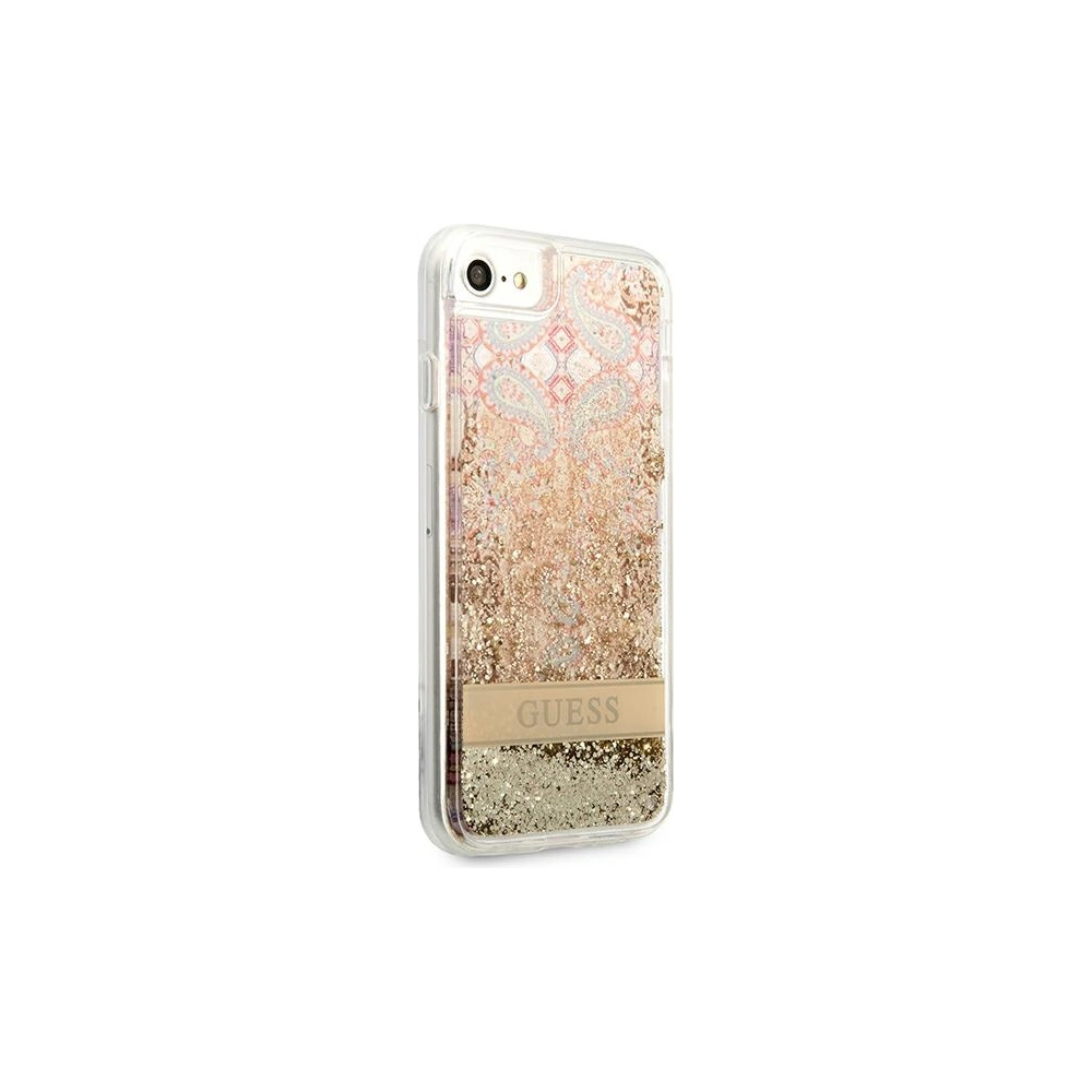 Hurtownia GSM - Etui Guess GUHCI8LFLSD Apple iPhone SE 2022/SE 2020/8/7 zlatý/gold hardcase Paisley Liquid Glitter - GUE1812GLD - {ean13} - Hurt