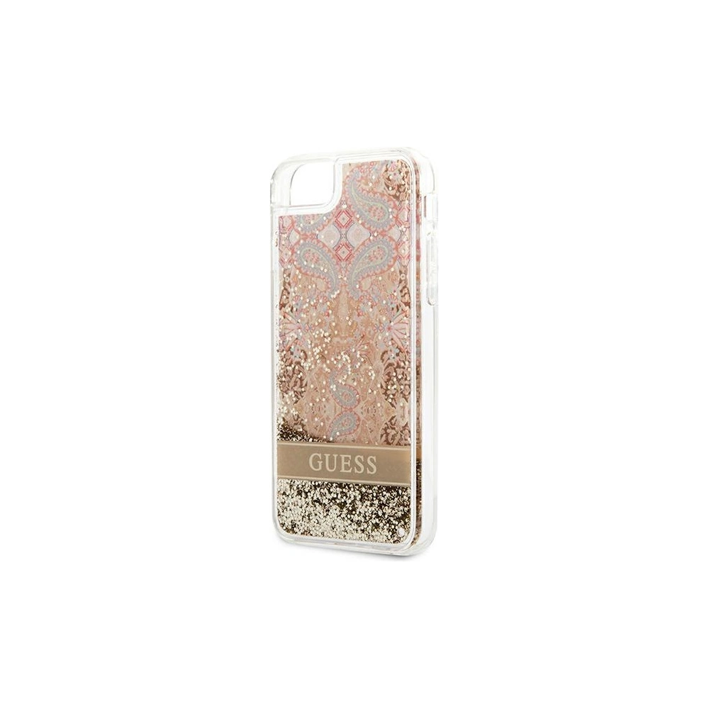 Hurtownia GSM - Etui Guess GUHCI8LFLSD Apple iPhone SE 2022/SE 2020/8/7 zlatý/gold hardcase Paisley Liquid Glitter - GUE1812GLD - {ean13} - Hurt