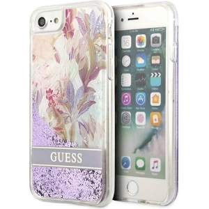 Hurtownia GSM - Case Guess GUHCI8LFLSU Apple iPhone SE 2022/SE 2020/8/7 lila/purple hardcase Flower Liquid Glitter - GUE1813PRP - {ean13} - Hurt