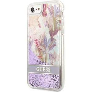Hurtownia GSM - Case Guess GUHCI8LFLSU Apple iPhone SE 2022/SE 2020/8/7 lila/purple hardcase Flower Liquid Glitter - GUE1813PRP - {ean13} - Hurt