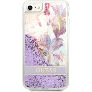 Hurtownia GSM - Case Guess GUHCI8LFLSU Apple iPhone SE 2022/SE 2020/8/7 lila/purple hardcase Flower Liquid Glitter - GUE1813PRP - {ean13} - Hurt