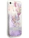 Hurtownia GSM - Case Guess GUHCI8LFLSU Apple iPhone SE 2022/SE 2020/8/7 lila/purple hardcase Flower Liquid Glitter - GUE1813PRP - {ean13} - Hurt