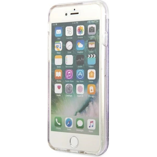 Etui Guess GUHCI8LFLSU Apple iPhone SE 2022/SE 2020/8/7 fioletowy/purple hardcase Flower Liquid Glitter